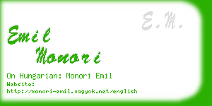 emil monori business card